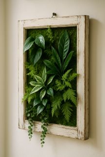 Réaliser un tableau végétal vertical avec une ancienne fenêtre