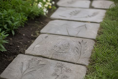 Décorer une allée avec des pavés gravés personnalisés maison