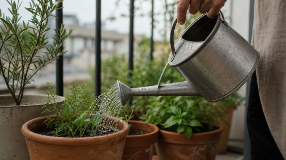 Arrosage sur balcon : astuces pour limiter la sécheresse des pots