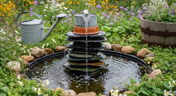 Créer une Fontaine de Jardin avec des Matériaux de Récupération
