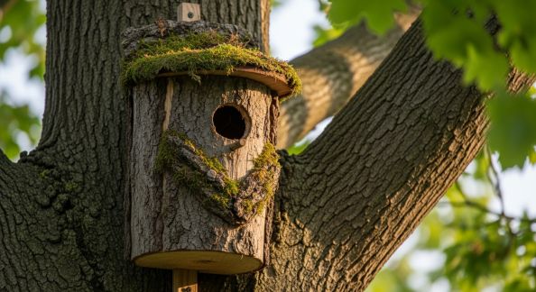 Créer des Nichoirs à L’aspect Naturel pour Vos Arbres