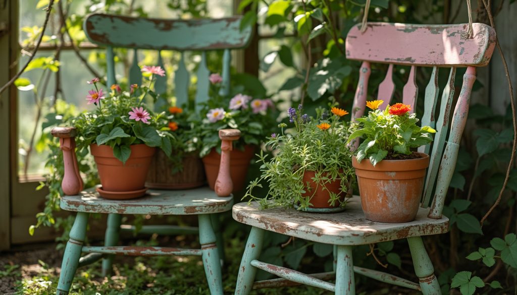 Donnez une seconde vie à vos vieilles chaises : transformez-les en supports à plantes originaux