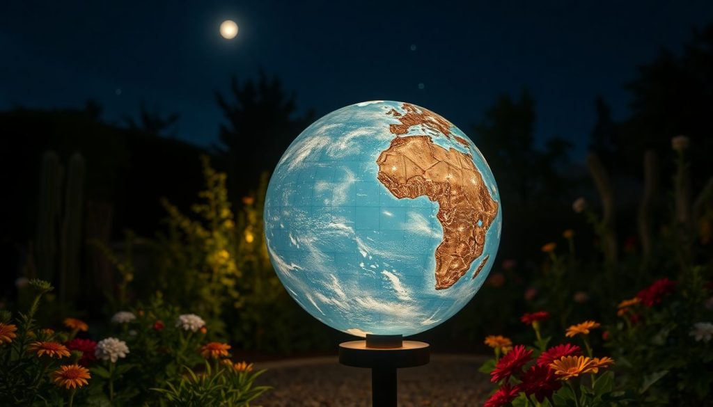 Illuminez vos nuits avec un globe terrestre lumineux dans votre jardin