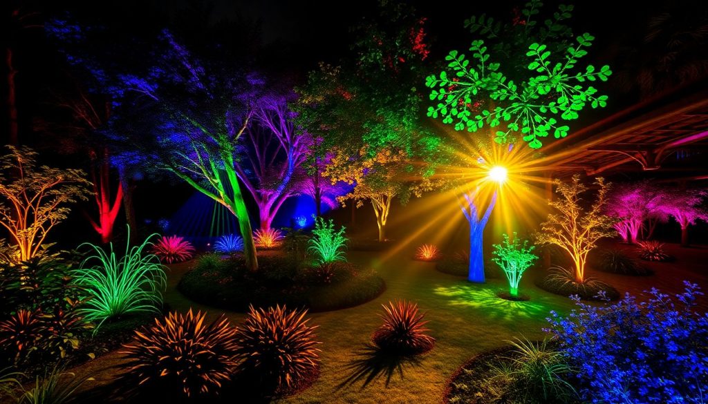 Illuminez vos soirées : Comment transformer votre jardin avec des projecteurs colorés dynamiques