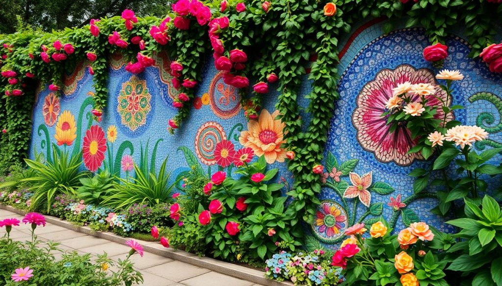 Mosaïque murale pour jardin : embellissez vos espaces verts avec style