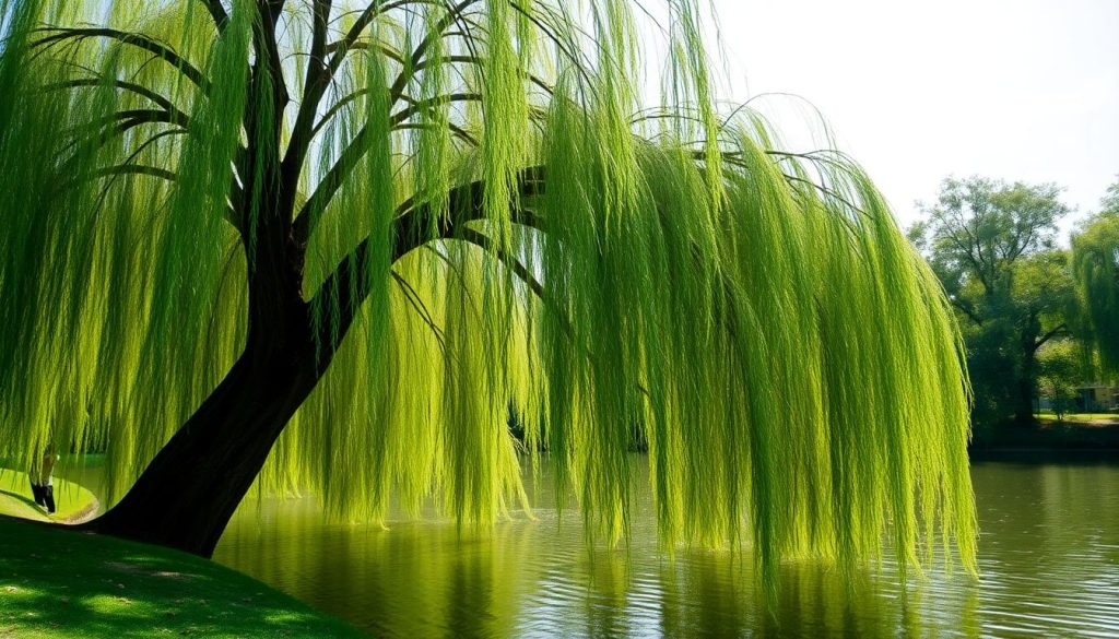 Saule pleureur : La sentinelle gracieuse au bord de l'eau