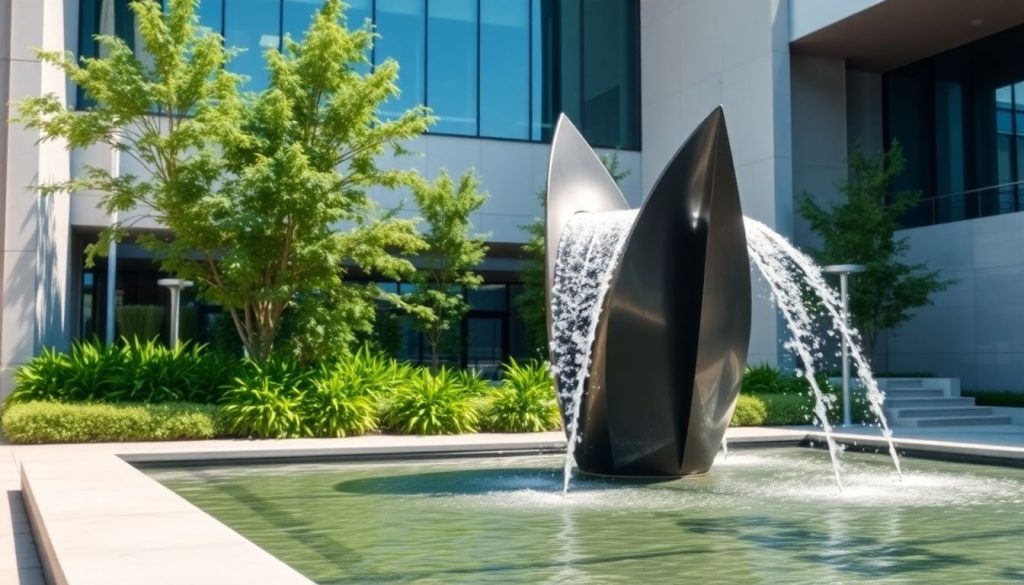 Sculpture-fontaine moderne : l'art aquatique qui réinvente votre espace extérieur
