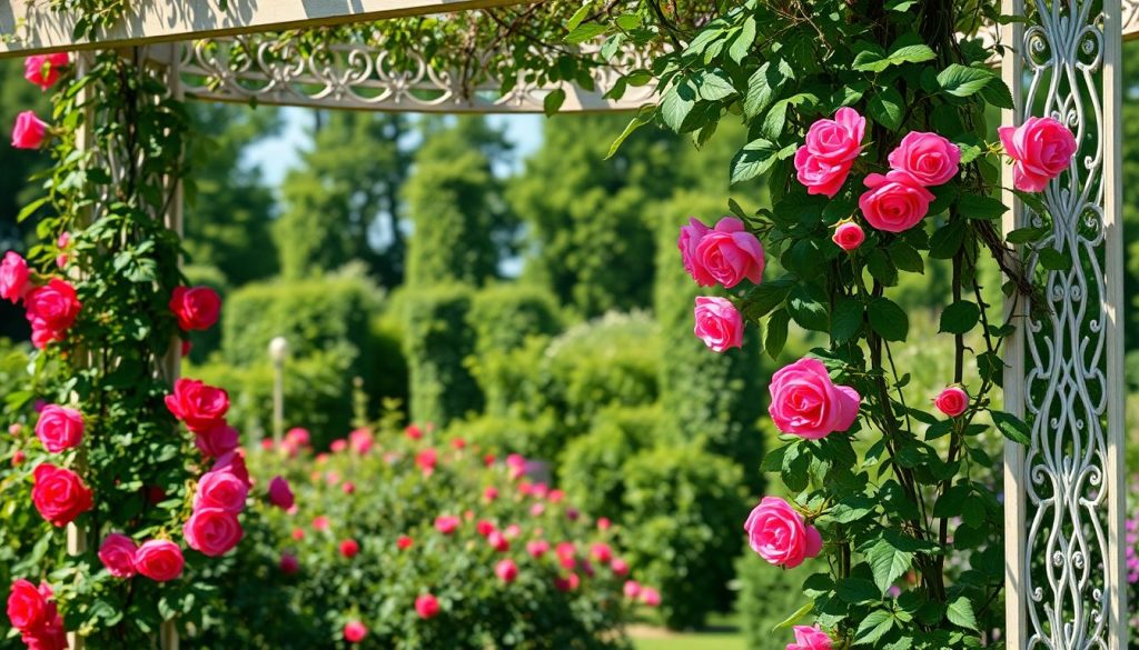 Treillis décoratif : l'allié parfait pour sublimer vos rosiers grimpants